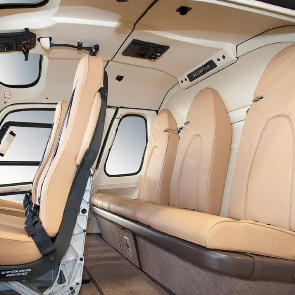 B3 cabin for a helicopter flight from Sion