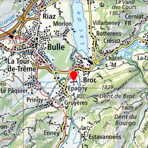 Lieu de rendez-vous à l'aérodrome d'Épagny pour le Lavaux et Préalpes fribourgeoises en hélicoptère