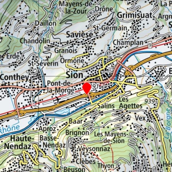 Lieu de rendez-vous à l'aéroport de Sion pour un circuit de 45 minutes en hélicoptère