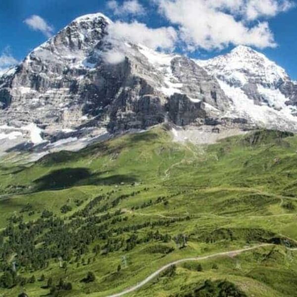 Face nord de la Jungfrau en hélicoptère