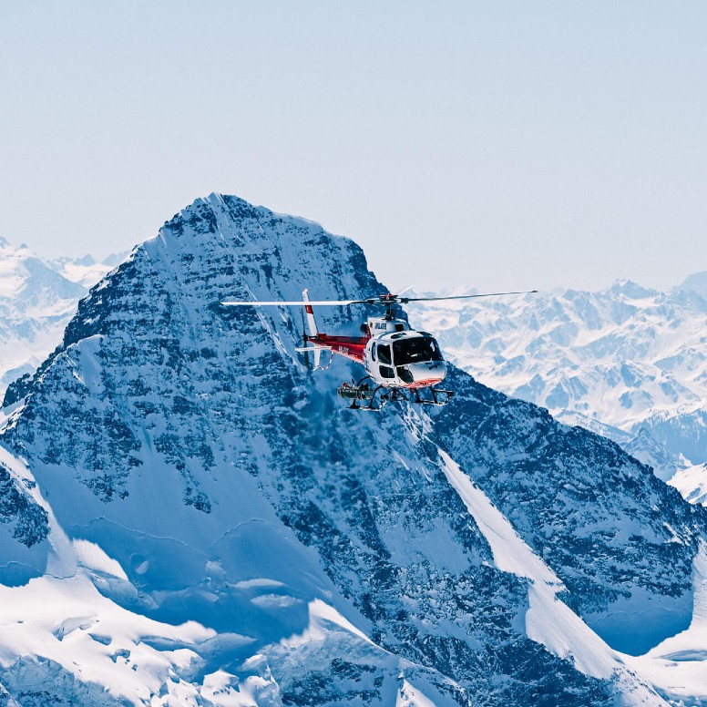 Eiger-Mönch-Jungfrau en hélicoptère