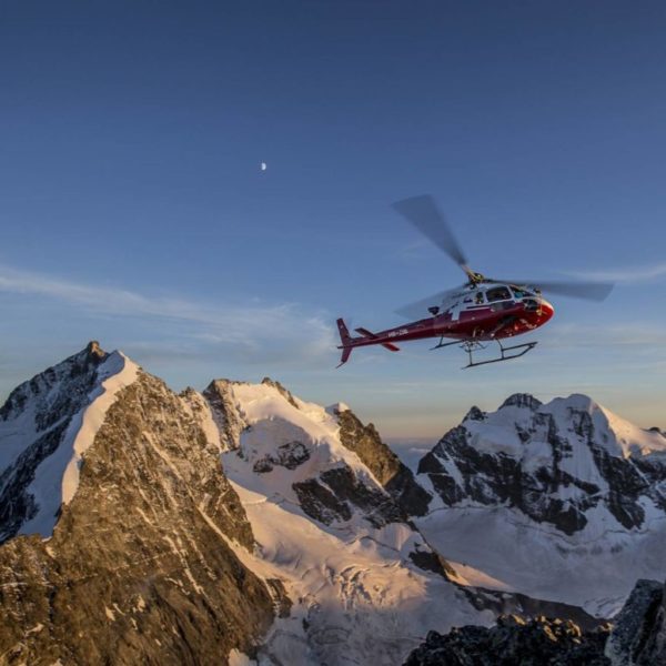 Depuis Samedan Bernina et Bergell en hélicoptère