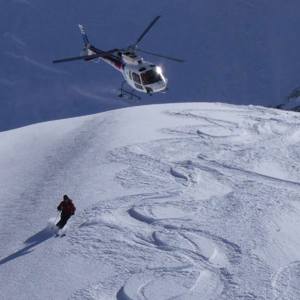 From Balzers heli-skiing Samnaun-Alp Trida