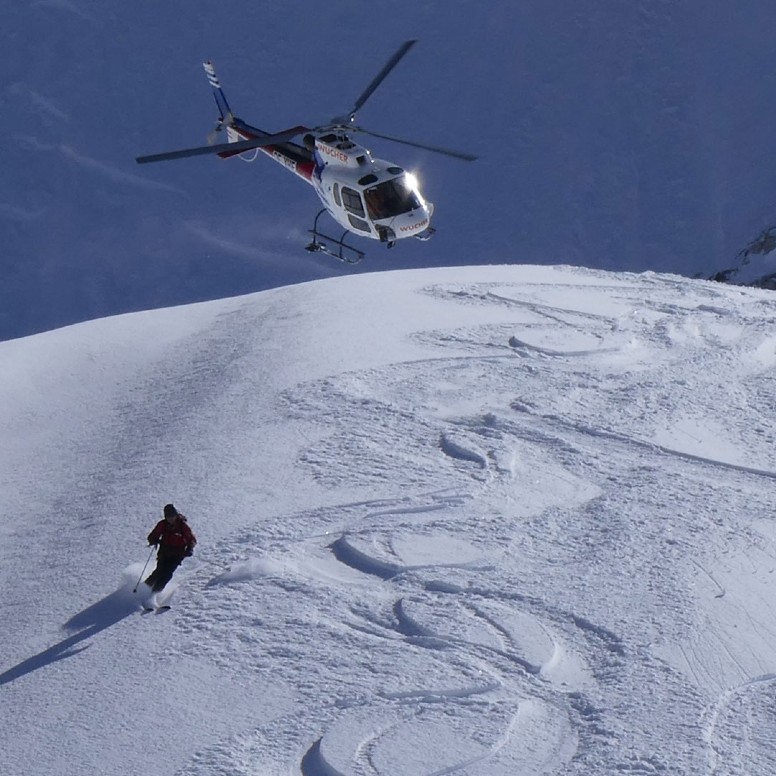 Depuis Balzers ski héliporté Samnaun-Alp Trida