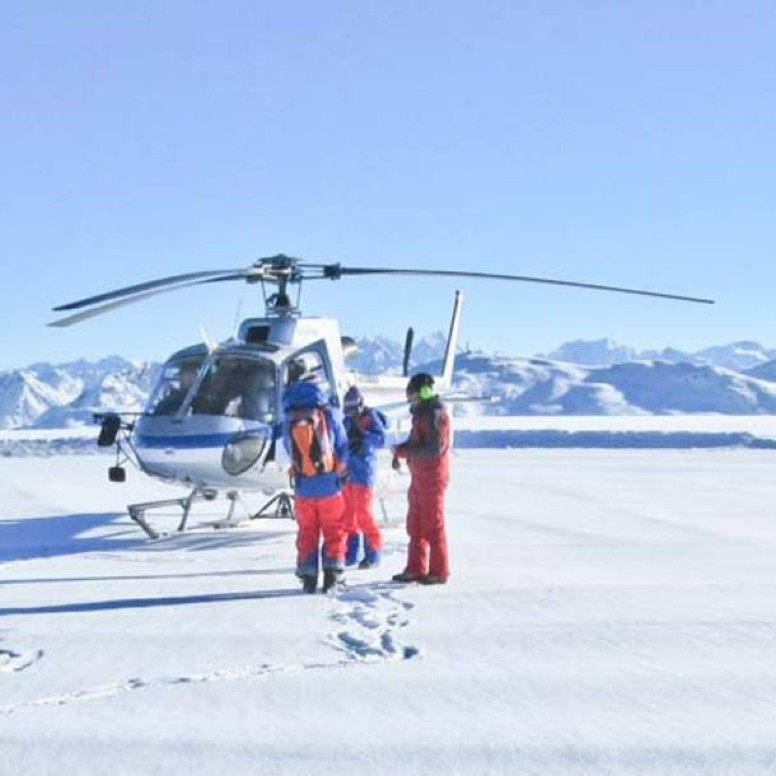 Heliskiing auf dem Crap Sogn Gion