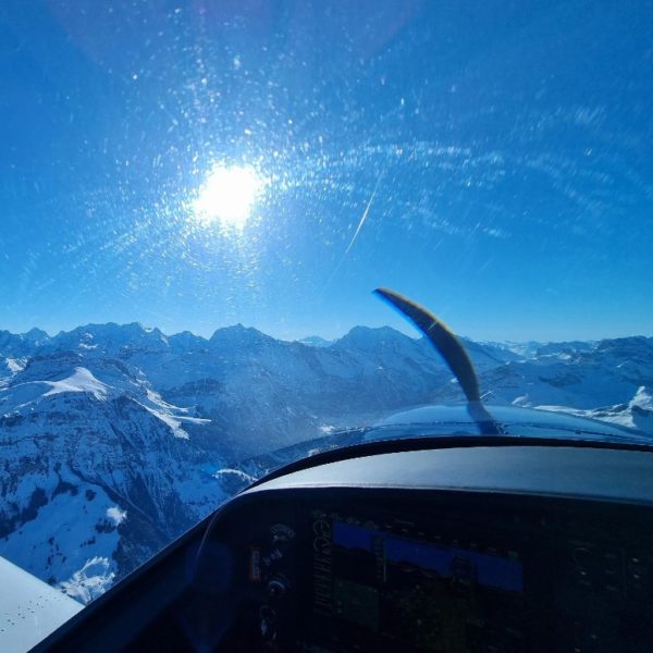 Vol en avion vers l'Eiger depuis Bienne