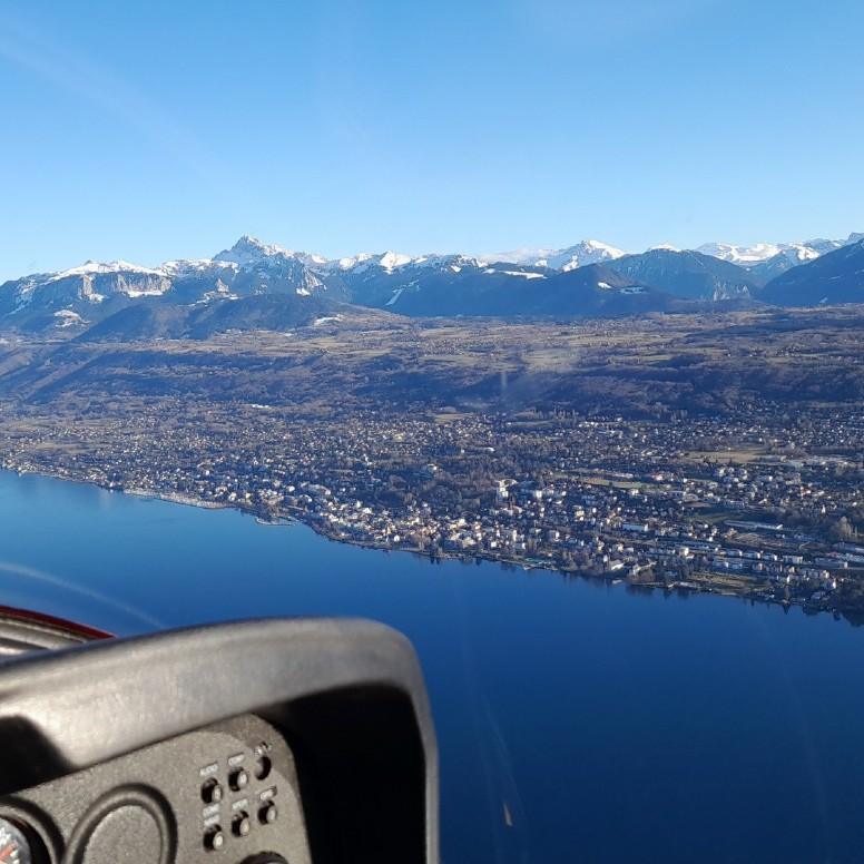 Vol en avion sur le Léman et le Lavaux au départ d'Épagny