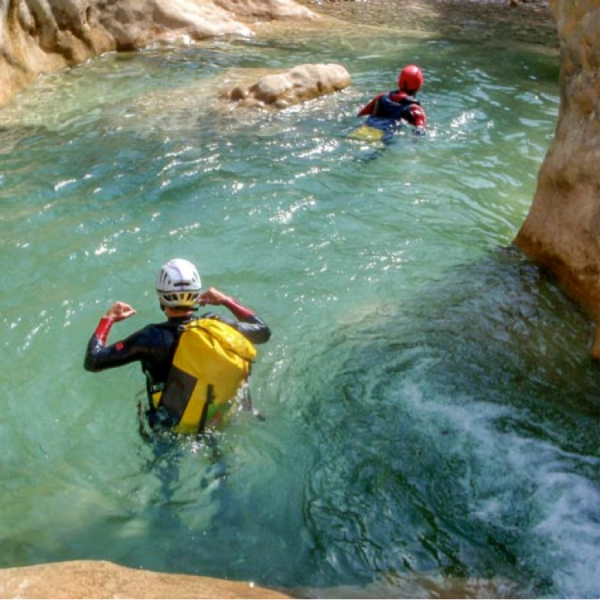 Schwimmen in der Schlucht von La Raspille