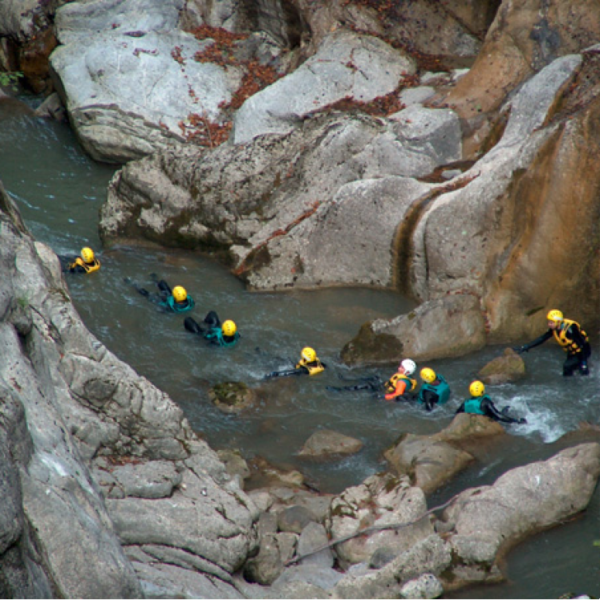 Swimming in the Tine de Montbovon canyon