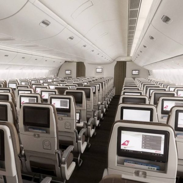 Boeing B777 passenger cabin