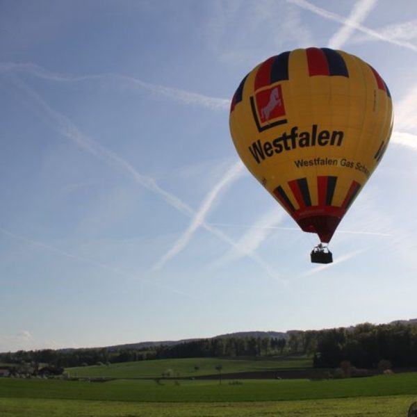 Hot-air balloon take-off in Thurgau