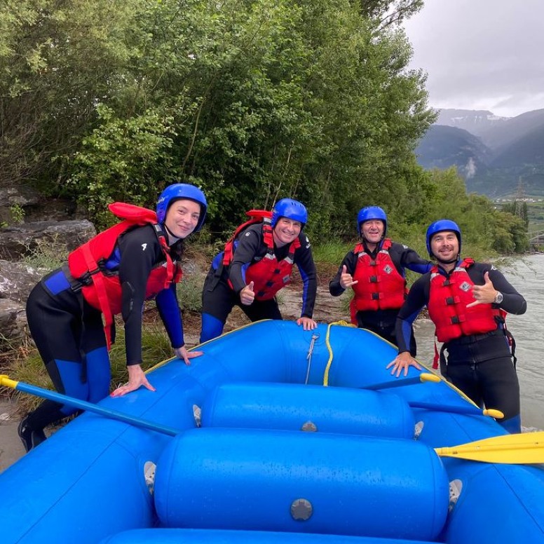 Easy rafting sur le Rhône entre Chippis et St. Léonard