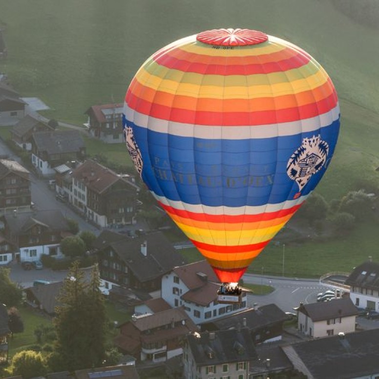 A balloon flight over Gruyère