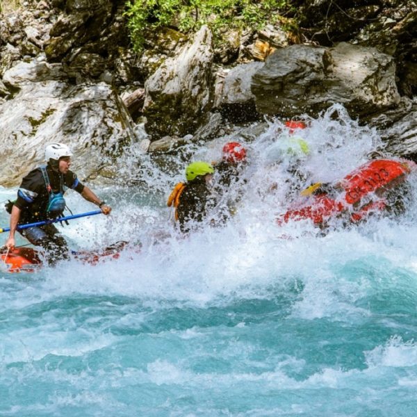 Rafting in der Giarsunschlucht auf dem Inn