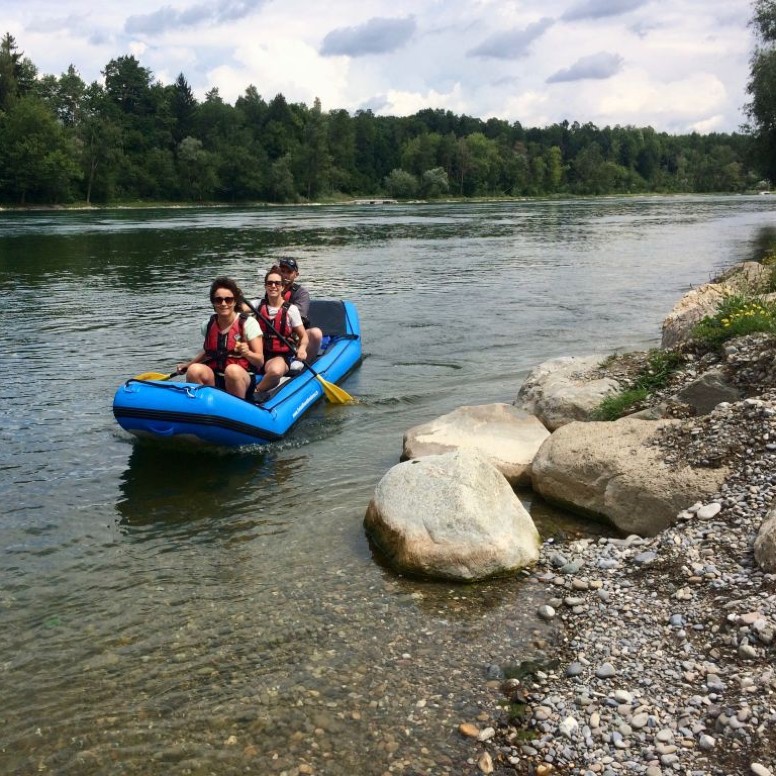 Canoë Funyak sur la Reuss entre Mellingen et Gebenstorf