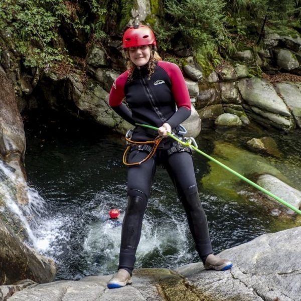 Abseilen in der Schlucht von Boggera