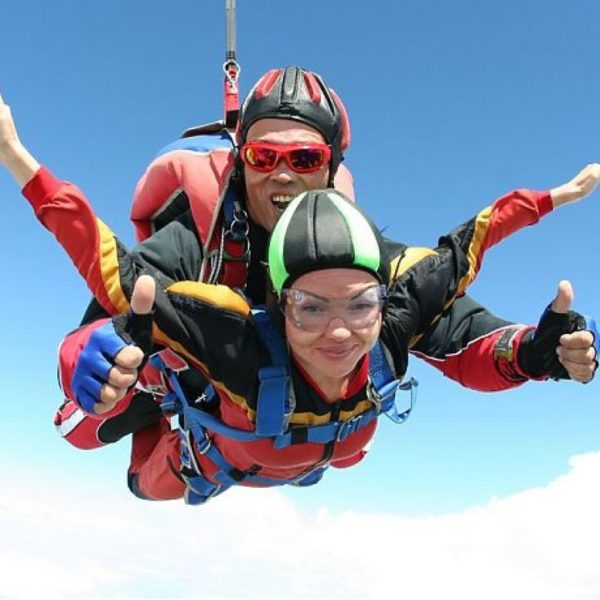 Parachute jumping at Colombier