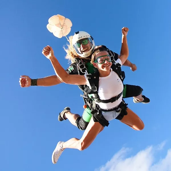 From tandem skydiving