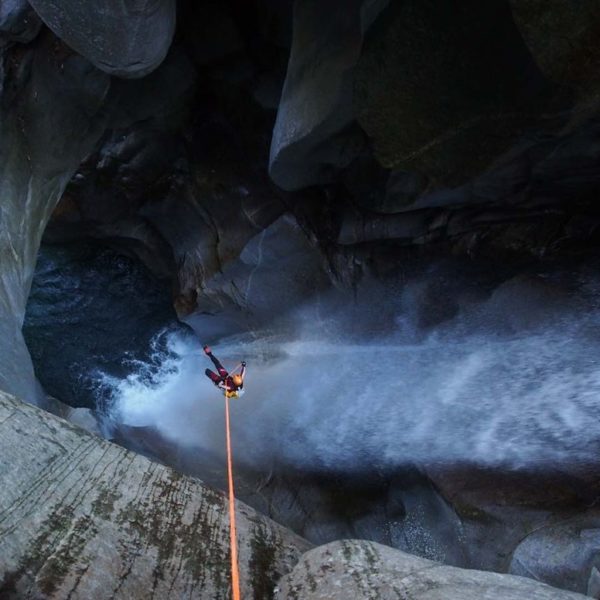 Abseilen in der Schlucht des Val Lodrino