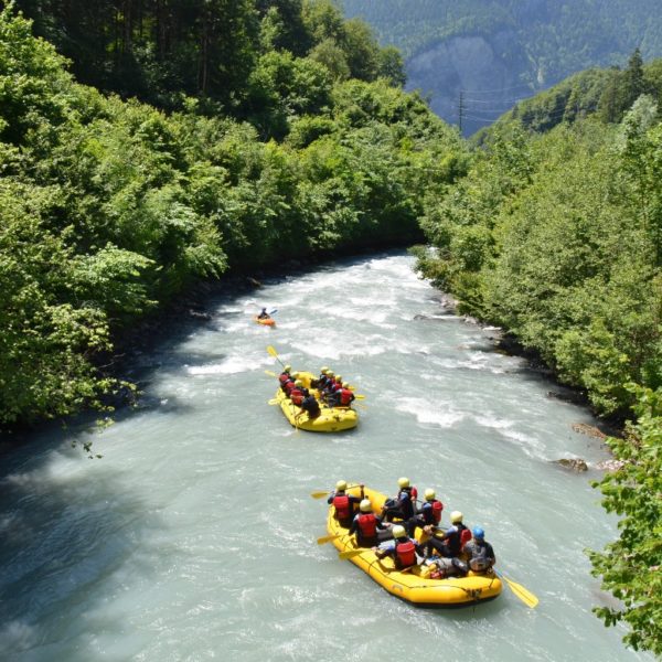 Rafting sur la Lütschine dans l'Oberland bernois