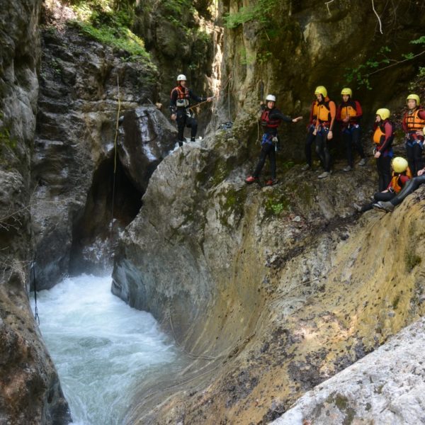 Canyoning dans le canyon du Saxentenbach