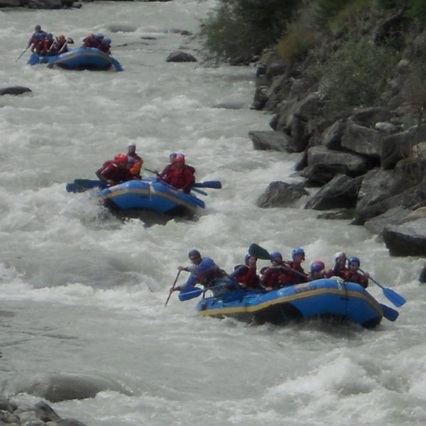 Riverrafting sul Visp tra Stalden e Visp