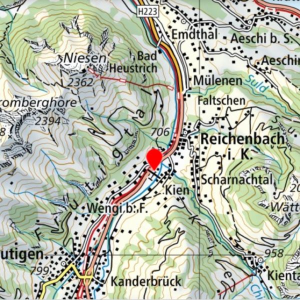 Meeting point in Reichenbach for a tandem skydiving experience