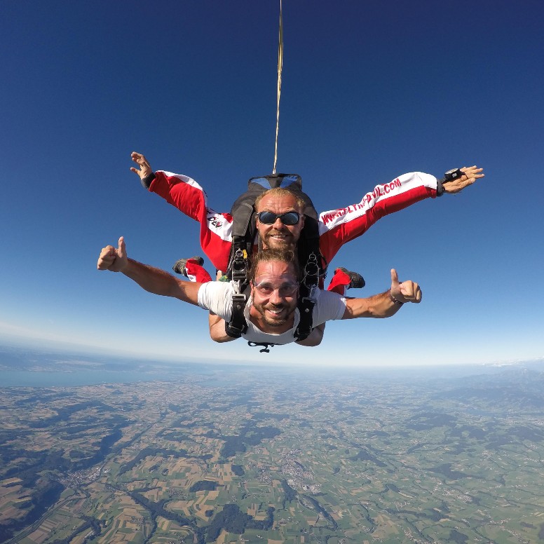 Tandem jump from Sion