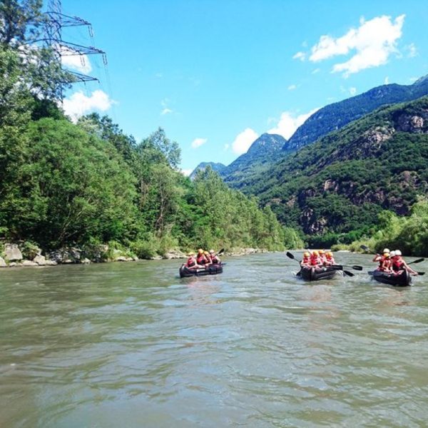 Easy rafting or fun rafting on the Ticino river