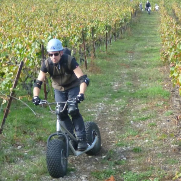 Monster scooter descent to Sierre from Crans-Montana