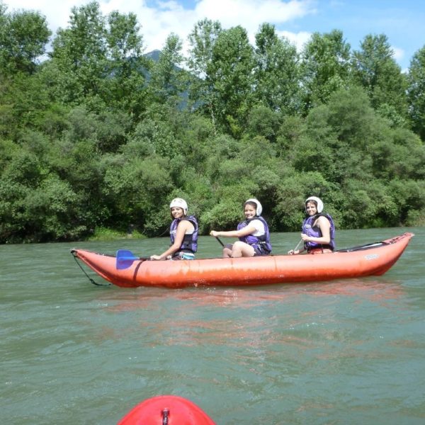 Canoeing on the Ticino for a school race