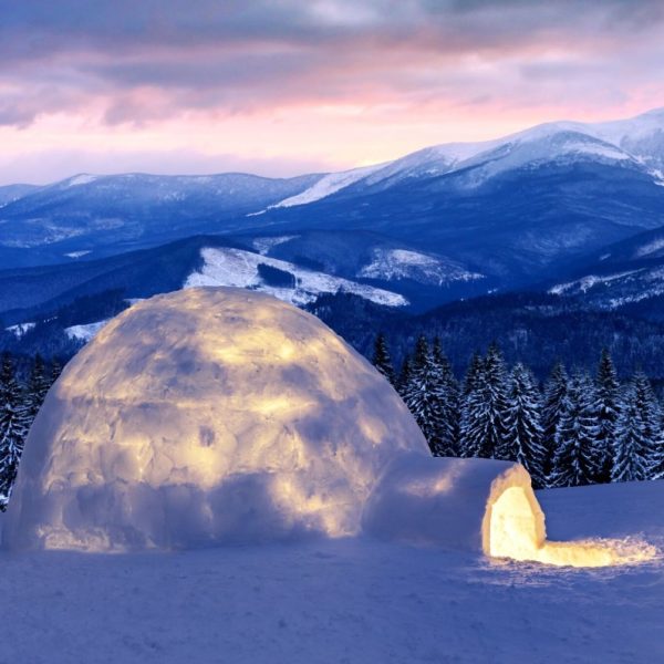 Construction d'igloo et raquettes à neige à Amden