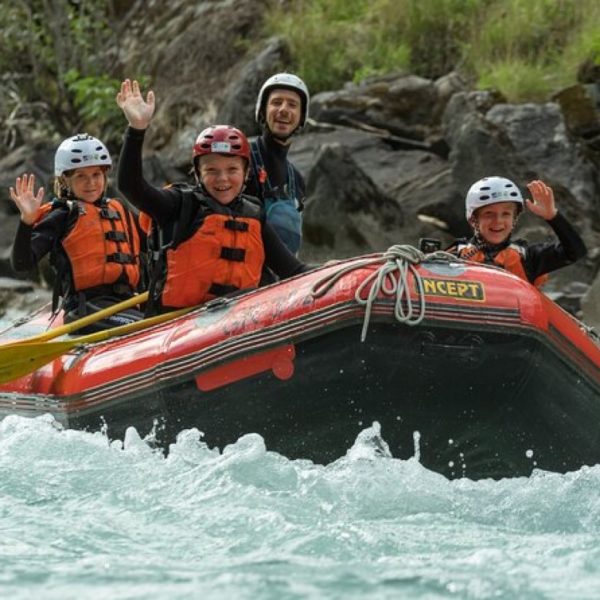 Rafting famille sur l'inn en Engadine