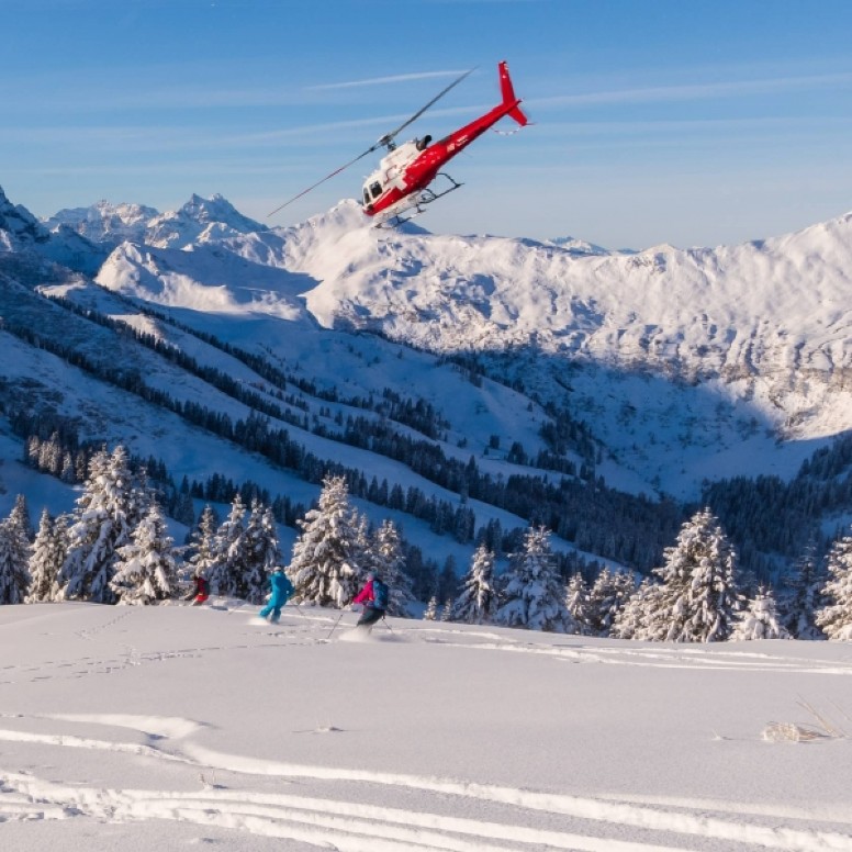 Héliski sur le Wallegg depuis Gstaad-Grund