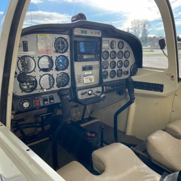 Tecnam cockpit for an introductory flight from Épagny