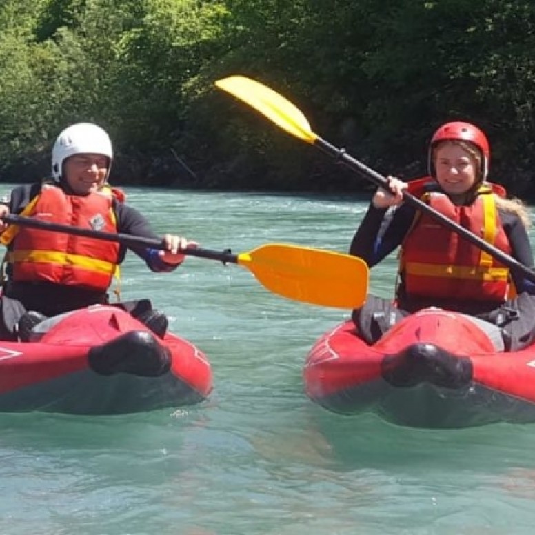 Canoë funyak sur le Rhin entre Schaffhouse et Rheinau